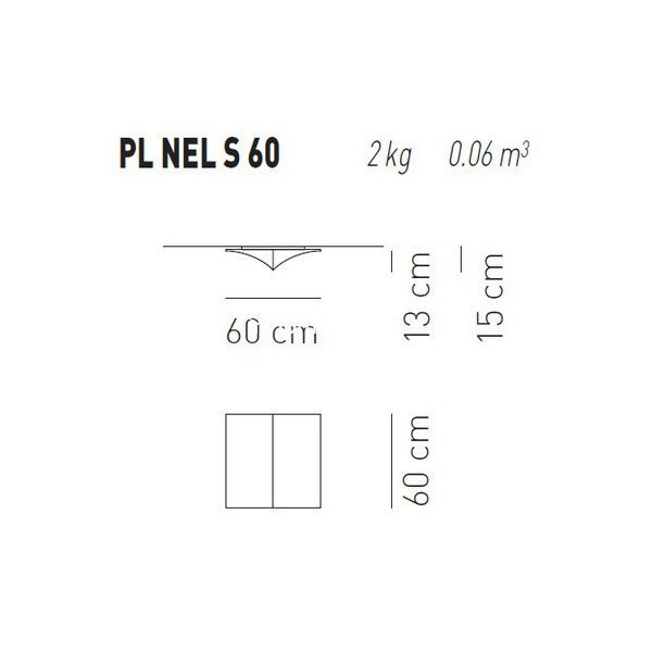Настенно-потолочный светильник Axo Light Nelly Straight PL NELL S 60 PLNELS60BCXXE27 Настенно-потолочный светильник Axo Light Nelly Straight PL NELL S 60 PLNELS60BCXXE27