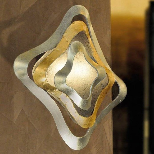 Настенный светильник Masca Gioiello 1844/A2 Argento oro / Glass 548 Настенный светильник Masca Gioiello 1844/A2 Argento oro / Glass 548