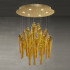 Потолочный светильник Euroluce Abstract 60 gold Amber Потолочный светильник Euroluce Abstract 60 gold Amber