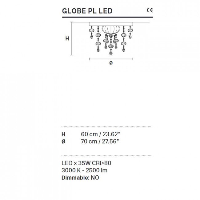 Потолочный светильник Masiero Globe PL LED G04 Cut
