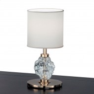 Настольная лампа IDL Charme 600/1LP bronze with transparent Murano glass / ivory chinette Настольная лампа IDL Charme 600/1LP bronze with transparent Murano glass / ivory chinette