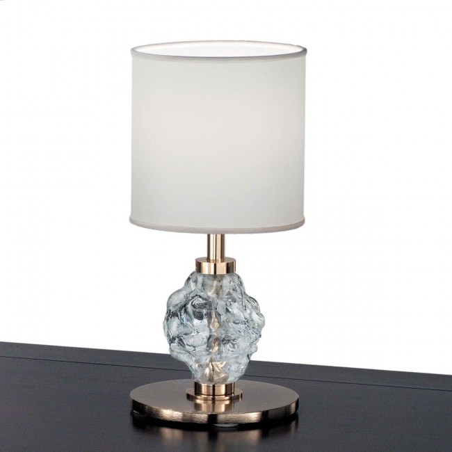 Настольная лампа IDL Charme 600/1LP bronze with transparent Murano glass / ivory chinette Настольная лампа IDL Charme 600/1LP bronze with transparent Murano glass / ivory chinette