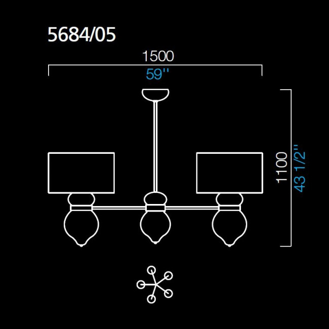 Люстра Barovier&Toso Medina 5684/05/CA/MM