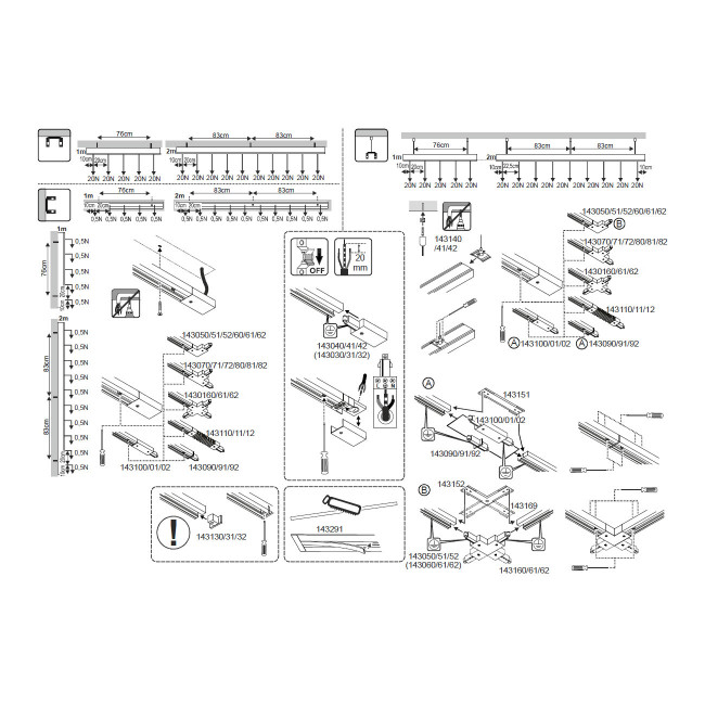 Шинопровод однофазный SLV Track 143021 2м Шинопровод однофазный SLV Track 143021 2м