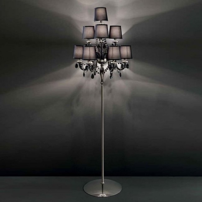 Торшер Italamp 445/CDF - 6+3+1 Black / CDF / Sw Jet / Black shades