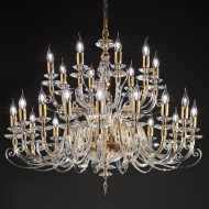 Люстра Euroluce Alicante L16+8 gold Clear Люстра Euroluce Alicante L16+8 gold Clear