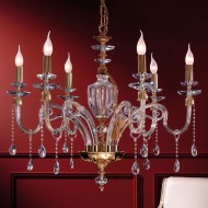 Люстра Euroluce Elsa L6 gold Clear Люстра Euroluce Elsa L6 gold Clear