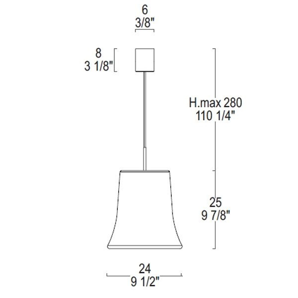Подвесной светильник Leucos CLOCHE S 0003581 Подвесной светильник Leucos CLOCHE S 0003581