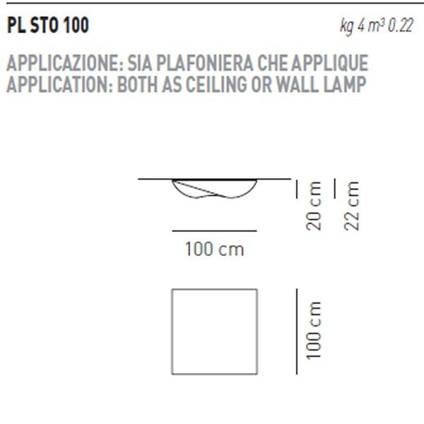 Настенно-потолочный светильник Axo Light stormy PL STO 100 BC PLSTO100BCXXE27 Настенно-потолочный светильник Axo Light stormy PL STO 100 BC PLSTO100BCXXE27