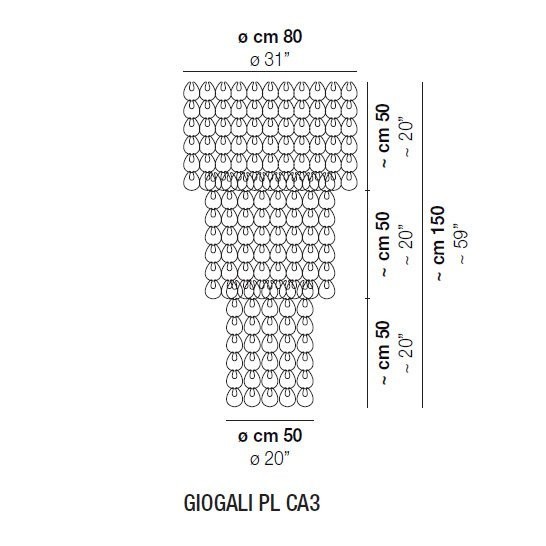 Потолочный светильник Vistosi Giogali PL CA3 E27 CR/TR CR Потолочный светильник Vistosi Giogali PL CA3 E27 CR/TR CR